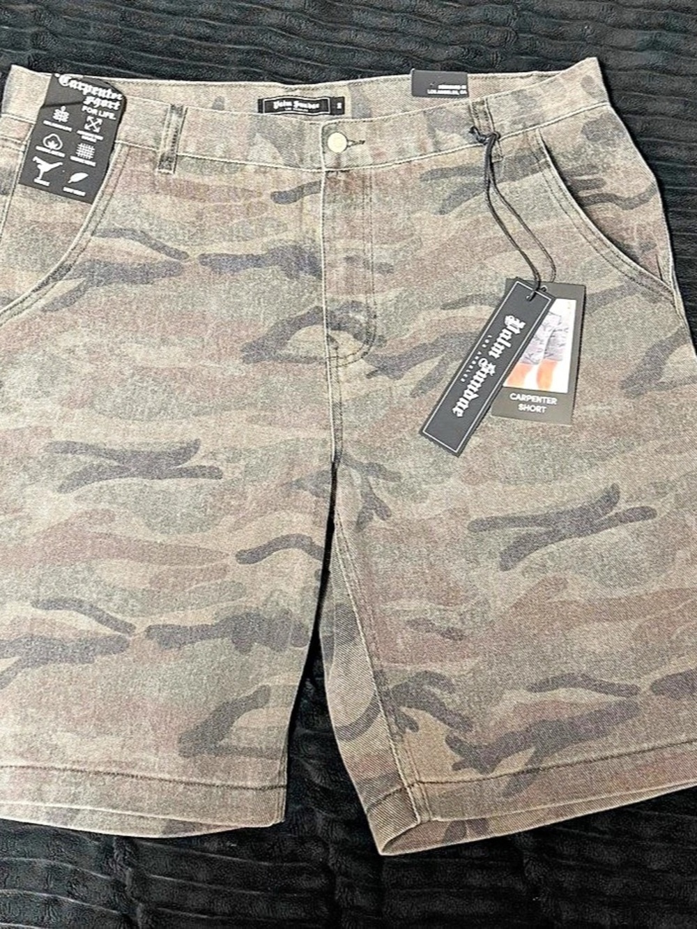 Palm Sundae Carpenter Short Camo Carpenter Shorts in Green & Brown Size 38 NWT